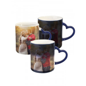 Cana (cană) magică „Cameleon” cu o inimă de mâner pentru designul tău. Photo 3